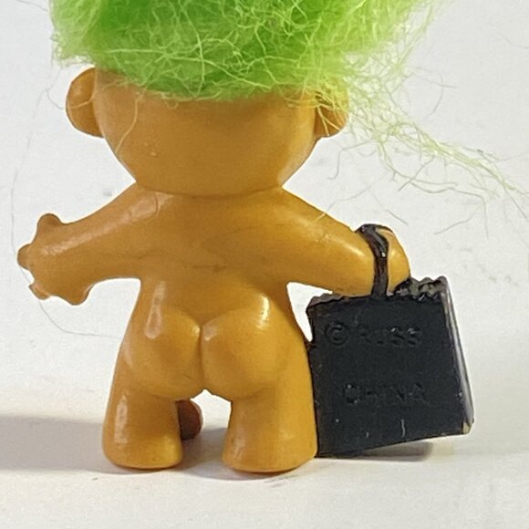 Vintage Troll Doll Halloween Pencil Topper with Green Hair - Picture 3 of 8